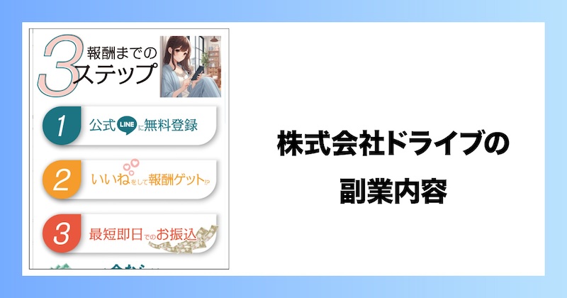 株式会社ドライブの副業内容