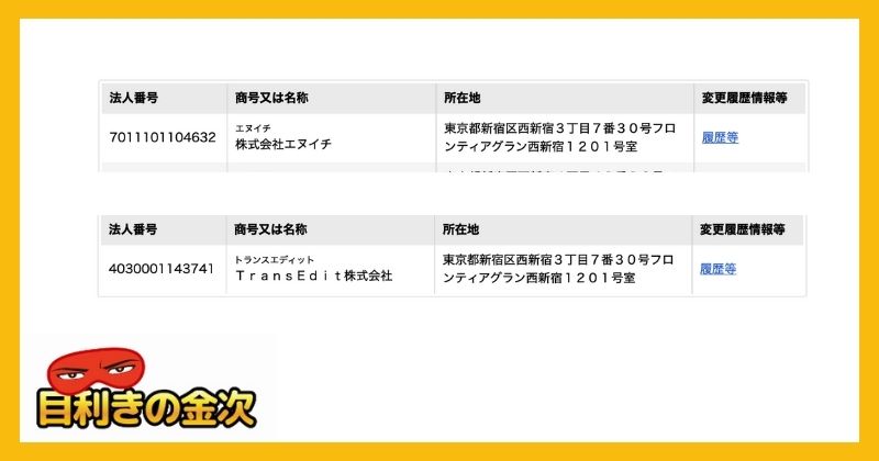 TransEdit株式会社のエヌイチ(奥山 幸生) 特商法