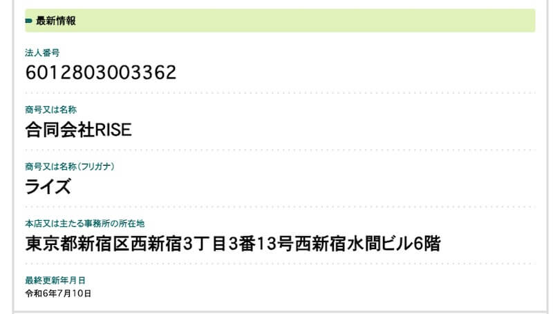 合同会社RISEの会社情報